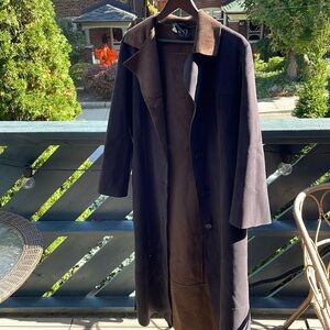Ladies suede trench coat